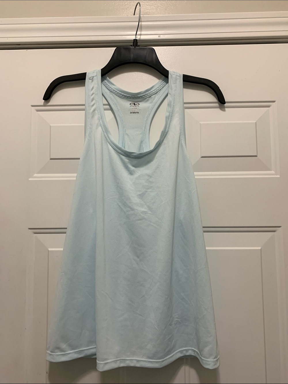 4/$10 Athletic Works Light Blue Racerback Performance Tank Top Size Large